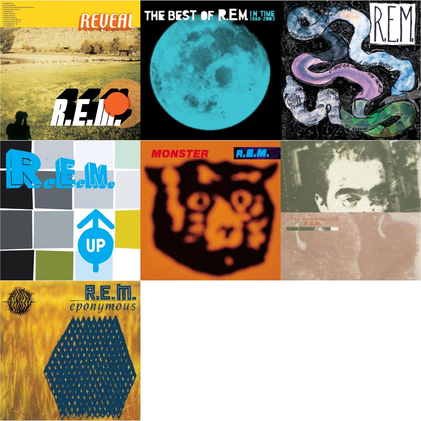R.E.M. - Reckoning & Lifes Rich Pageant & Eponymous & In Time: The Best Of R.E.M. 1988-2003 (2LP/180G) & Monster & Up (25Th Anniversary) (Deluxe Edition) (2LP) & Reveal