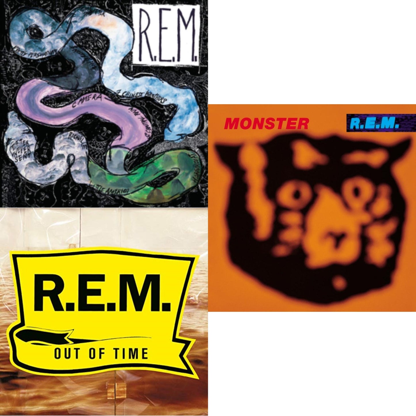R.E.M. - Reckoning & Out Of Time & Monster - LP Vinyl Bundle