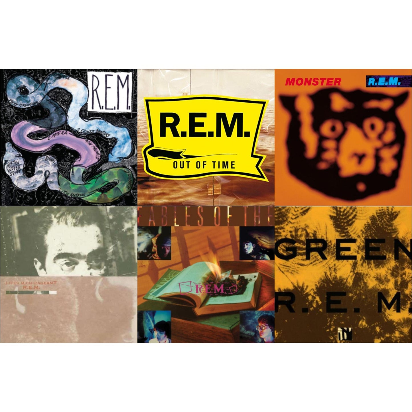 R.E.M. - Green & Fables Of The Reconstruction & Reckoning & Lifes Rich Pageant & Out Of Time & Monster - LP Vinyl Bundle