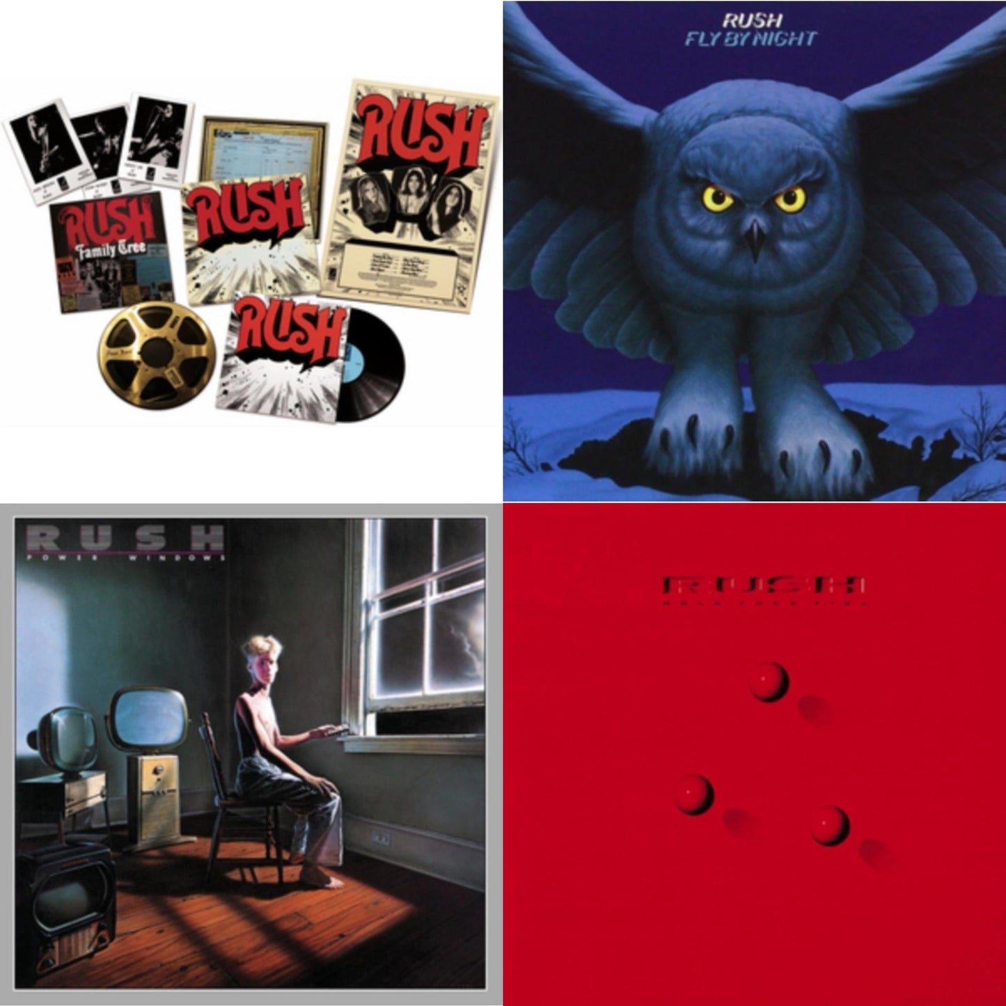 Rush - Rush (Rediscovered LP Box) (180G) & Fly By Night (180G) & Power Windows (180G) & Hold Your Fire (180G)