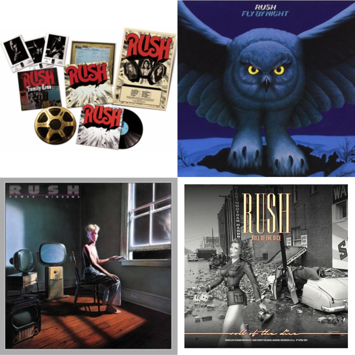 Rush - Rush (Rediscovered LP Box) (180G) & Fly By Night (180G) & Power Windows (180G) & Roll Of The Dice