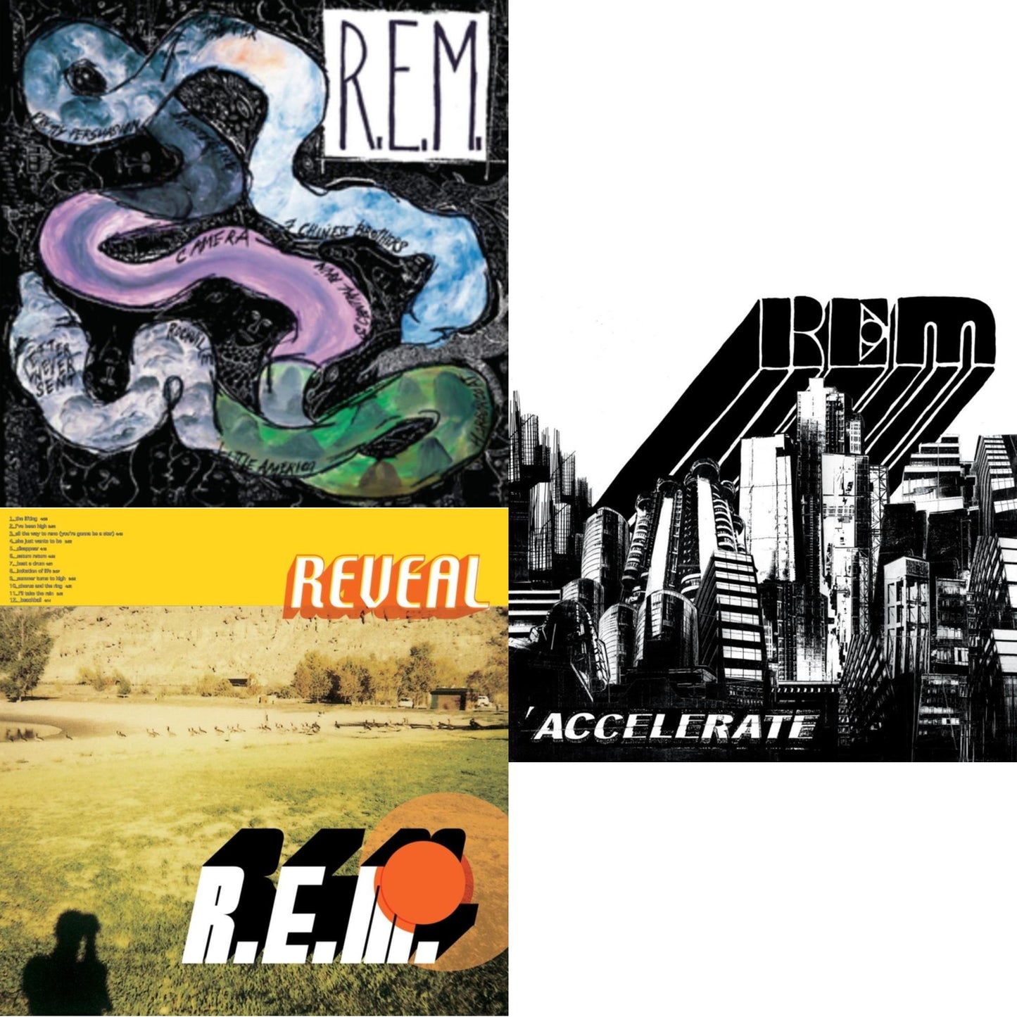 R.E.M. - Reckoning & Reveal & Accelerate - LP Vinyl Bundle
