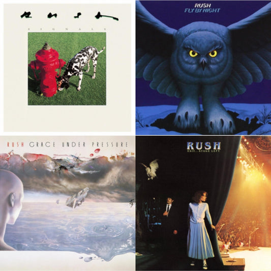 Rush - Fly By Night (180G) & Exit Stage Left (180G) & Signals (180G) & Grace Under Pressure (180G) - LP Vinyl Bundle