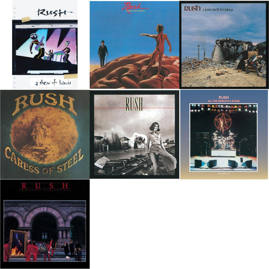 Rush - Caress Of Steel (180G/Dl Card) & All The World's A Stage (180G) & Farewell To Kings (180G) & Hemispheres (180G) & Permanent Waves (180G) & Moving Pictures (180G LP Vinyl/Dl Card) & Show Of Hands (180G)