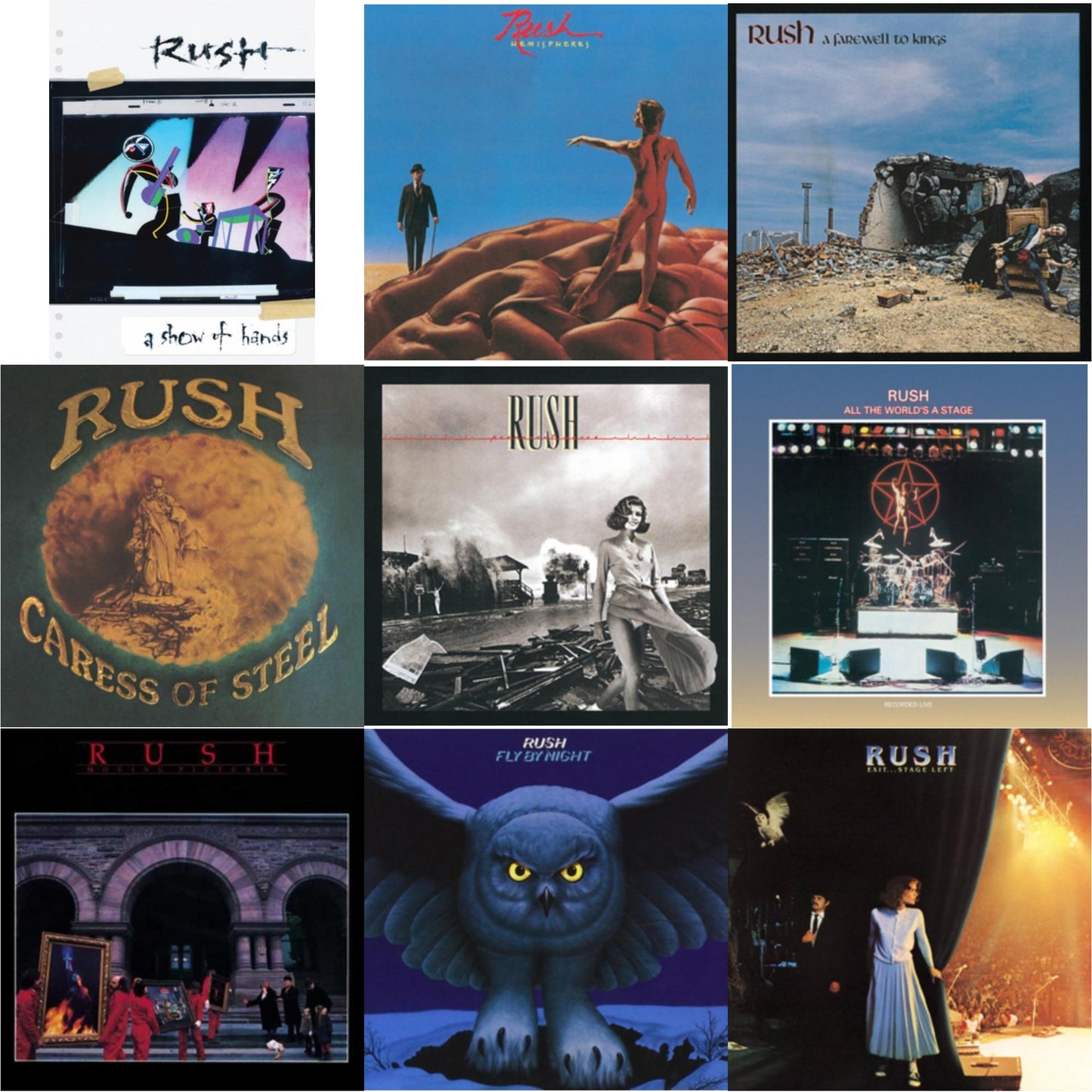 Rush - Fly By Night (180G) & Caress Of Steel (180G/Dl Card) & All The World's A Stage (180G) & Farewell To Kings (180G) & Hemispheres (180G) & Permanent Waves (180G) & Moving Pictures (180G LP Vinyl/Dl Card) & Exit Stage Left (180G) & Show Of Hands