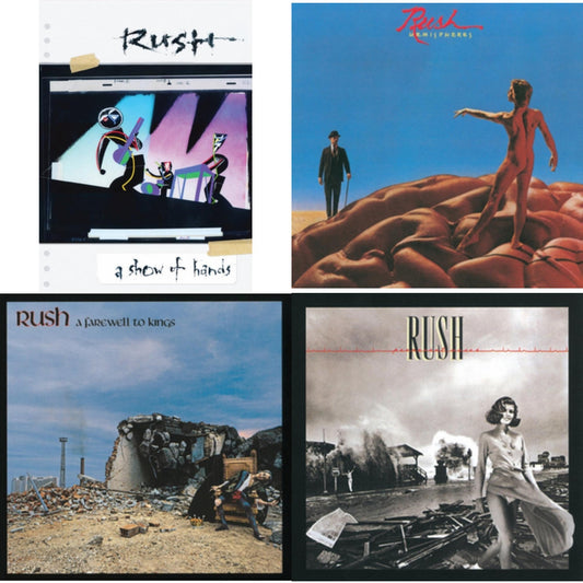 Rush - Farewell To Kings (180G) & Hemispheres (180G) & Permanent Waves (180G) & Show Of Hands (180G) - LP Vinyl Bundle