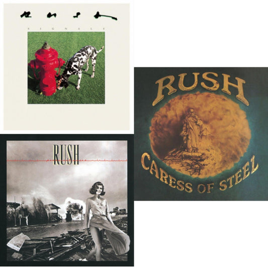 Rush - Caress Of Steel (180G/Dl Card) & Permanent Waves (180G) & Signals (180G) - LP Vinyl Bundle
