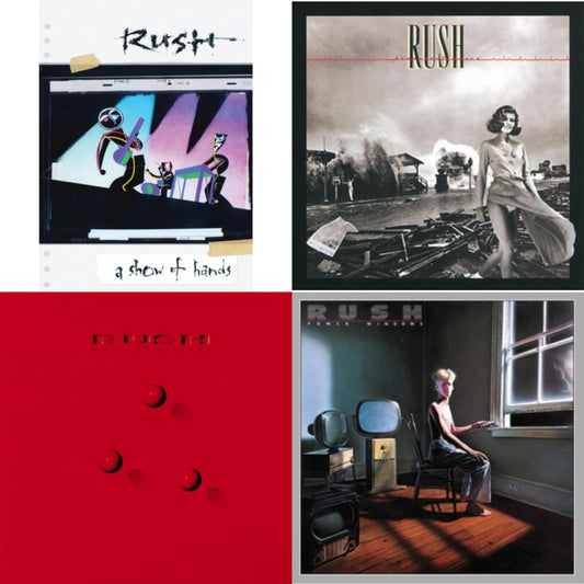 Rush - Permanent Waves (180G) & Power Windows (180G) & Hold Your Fire (180G) & Show Of Hands (180G) - LP Vinyl Bundle