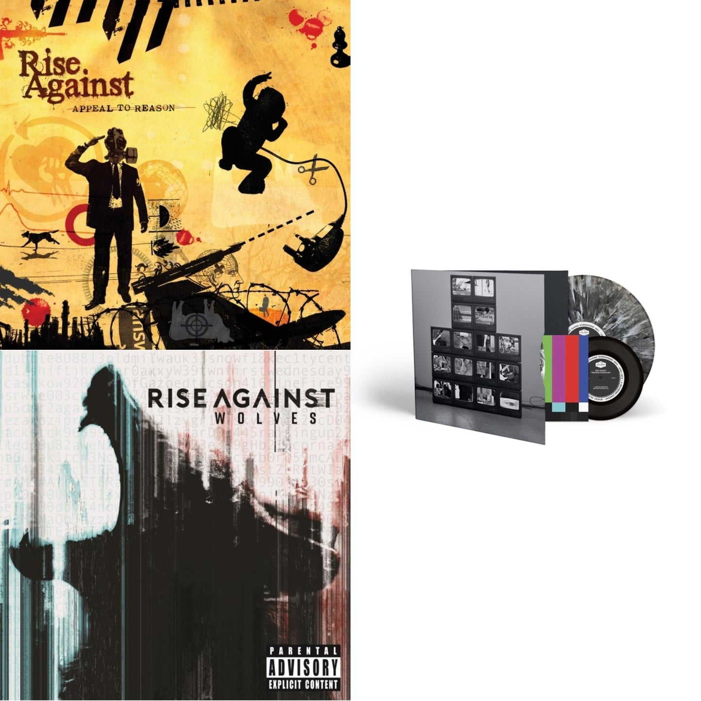 Rise Against - Appeal To Reason & Wolves (Magenta LP Vinyl) & Nowhere Generation (Black & White Smoke LP Vinyl/7Inch Single) (Deluxe)