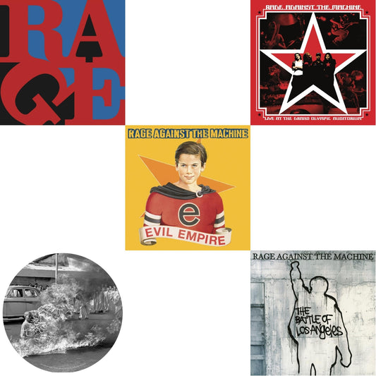 Rage Against The Machine - Renegades (180G LP Vinyl) & Rage Against The Machine (X) (Picture Disc) & Evil Empire (Pa) (180G) & Live At The Grand Olympic Auditorium (2LP/180G Vinyl) & Battle Of Los Angeles (180G LP Vinyl)