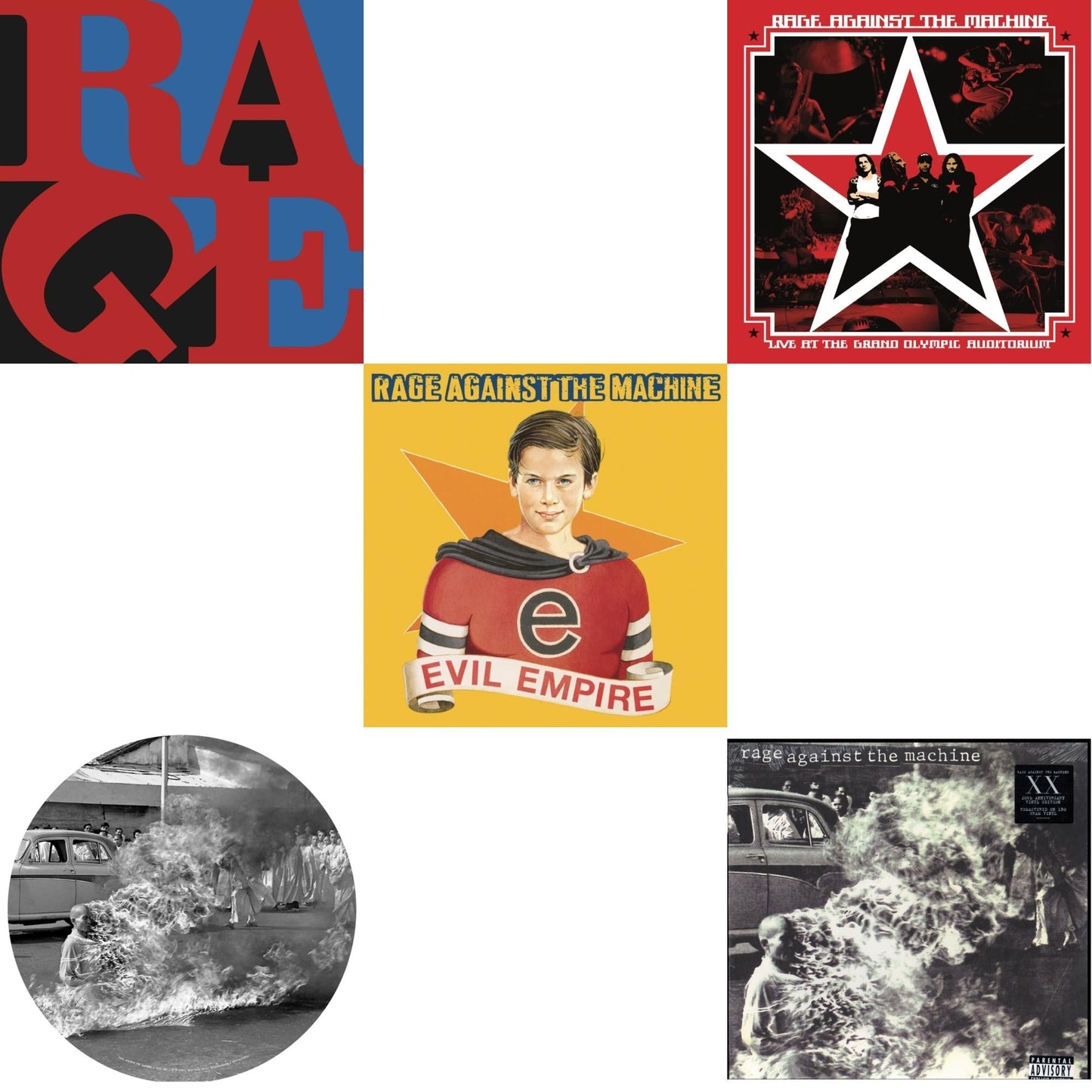 Rage Against The Machine - Live At The Grand Olympic Auditorium (2LP/180G Vinyl) & Renegades (180G LP Vinyl) & Evil Empire (Pa) (180G) & Rage Against The Machine & Rage Against The Machine (X) (Picture Disc)