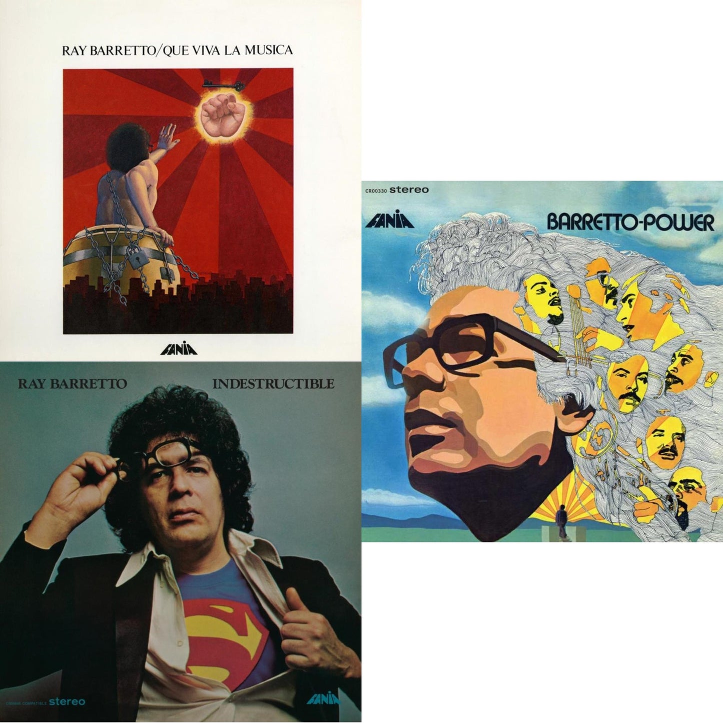 Ray Barretto - Barretto Power & Que Viva La Musica & Indestructible - LP Vinyl Bundle