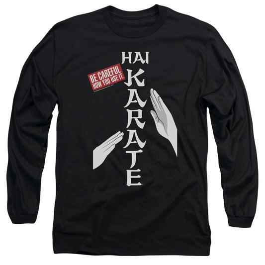 Hai Karate Be Careful Mens Long Sleeve Shirt Black