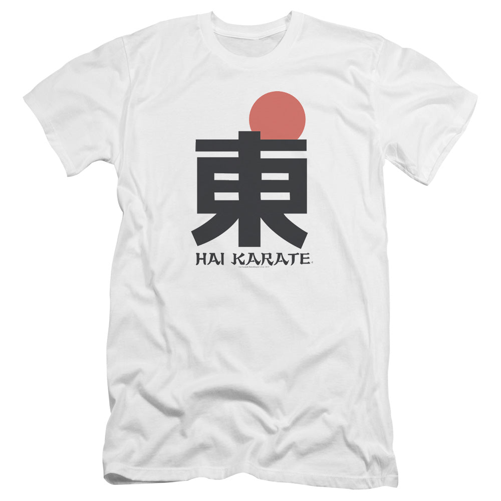 Hai Karate Logo Premium Bella Canvas Slim Fit Mens T Shirt White