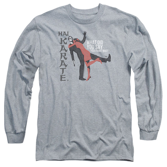 Hai Karate Name Mens Long Sleeve Shirt Athletic Heather