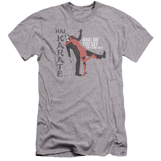 Hai Karate Name Premium Bella Canvas Slim Fit Mens T Shirt Athletic Heather