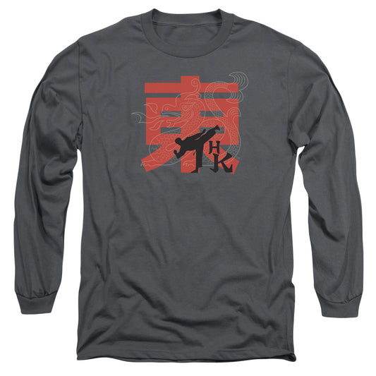 Hai Karate Hk Kick Mens Long Sleeve Shirt Charcoal