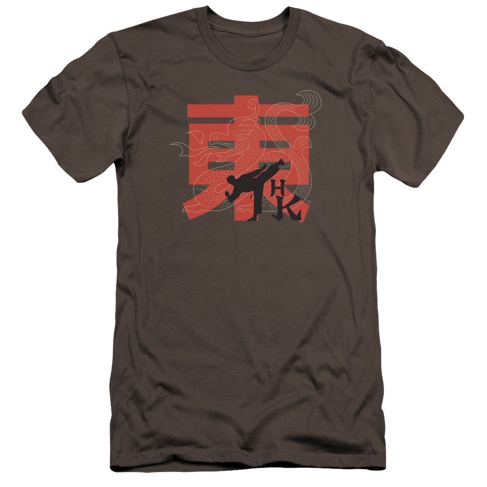 Hai Karate Hk Kick Premium Bella Canvas Slim Fit Mens T Shirt Charcoal