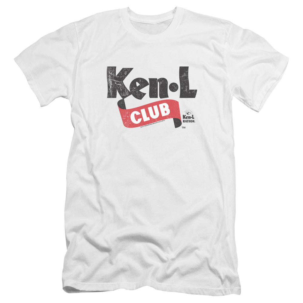 Ken L Ration Ken L Club Premium Bella Canvas Slim Fit Mens T Shirt White