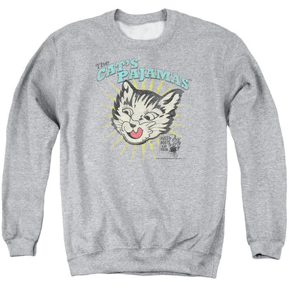 Puss N Boots Cats Pajamas Mens Crewneck Sweatshirt Athletic Heather