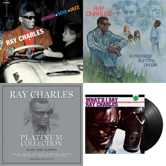 Ray Charles - Platinum Collection (White LP Vinyl) & Message From The People (140G) & Genius + Soul = Jazz (Orange LP Vinyl) & What'd I Say (180G)