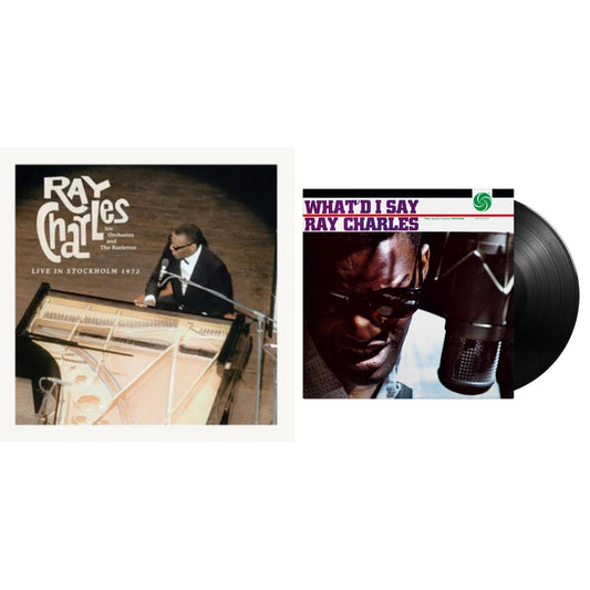 Ray Charles - Live In Stockholm 1972 (140G) & What'd I Say (180G) - LP Vinyl Bundle