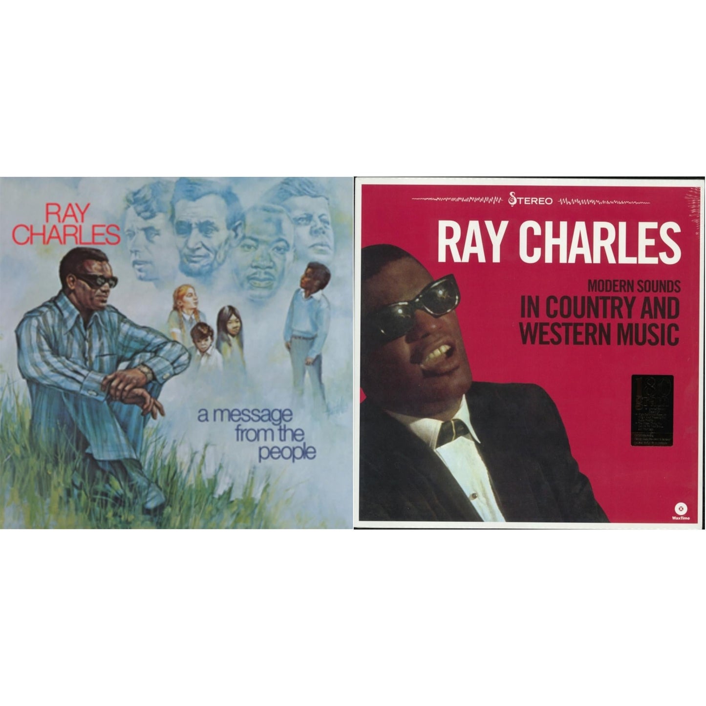 Ray Charles - Message From The People (140G) & Modern Sounds In Country & Western Music Vol.1 - LP Vinyl Bundle