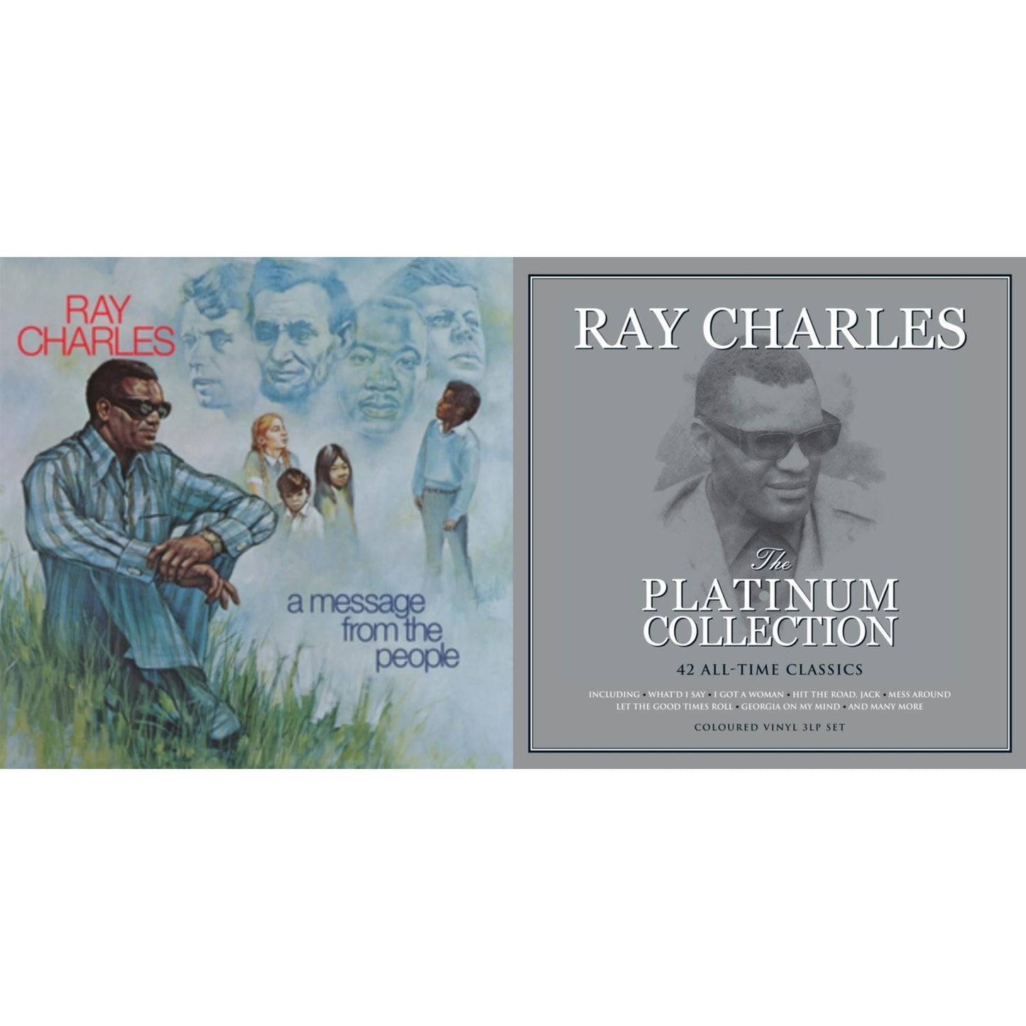 Ray Charles - Platinum Collection (White LP Vinyl) & Message From The People (140G)