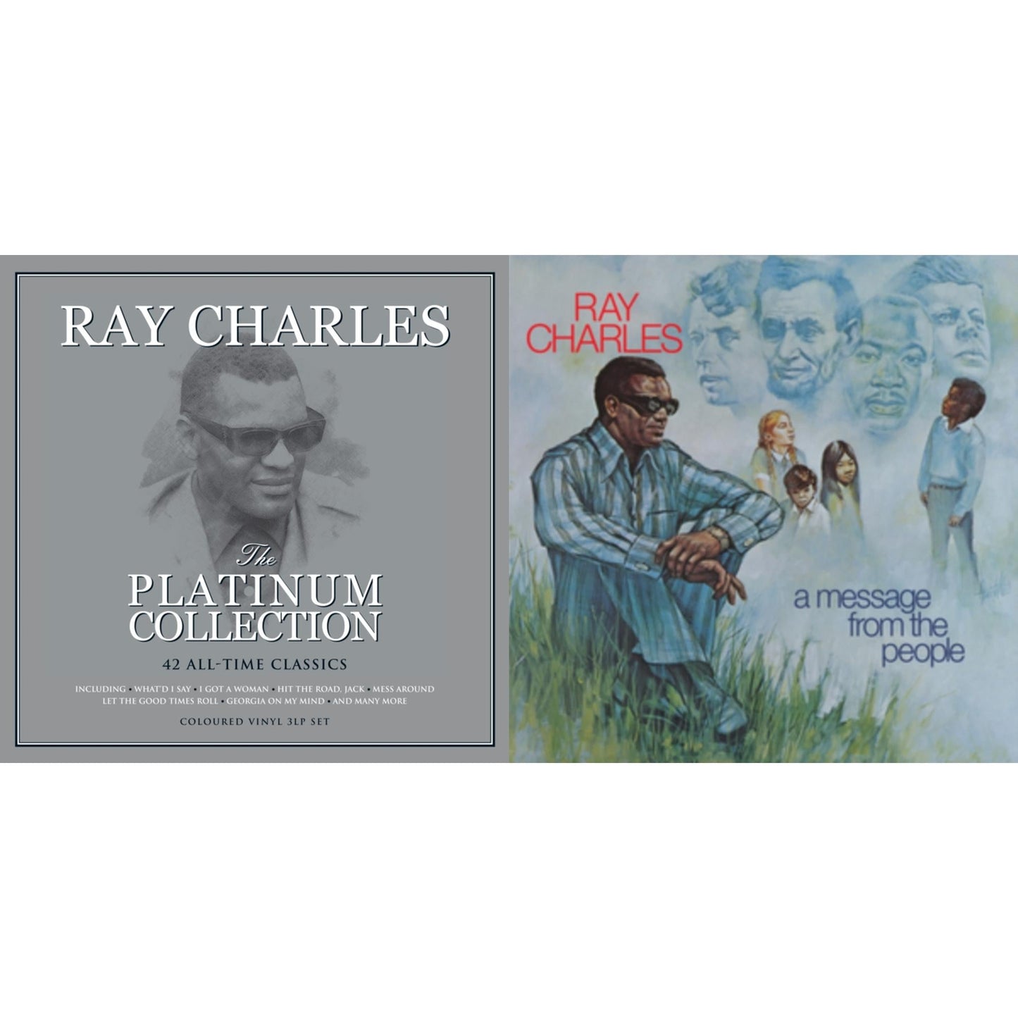 Ray Charles - Platinum Collection (White LP Vinyl) & Message From The People (140G)