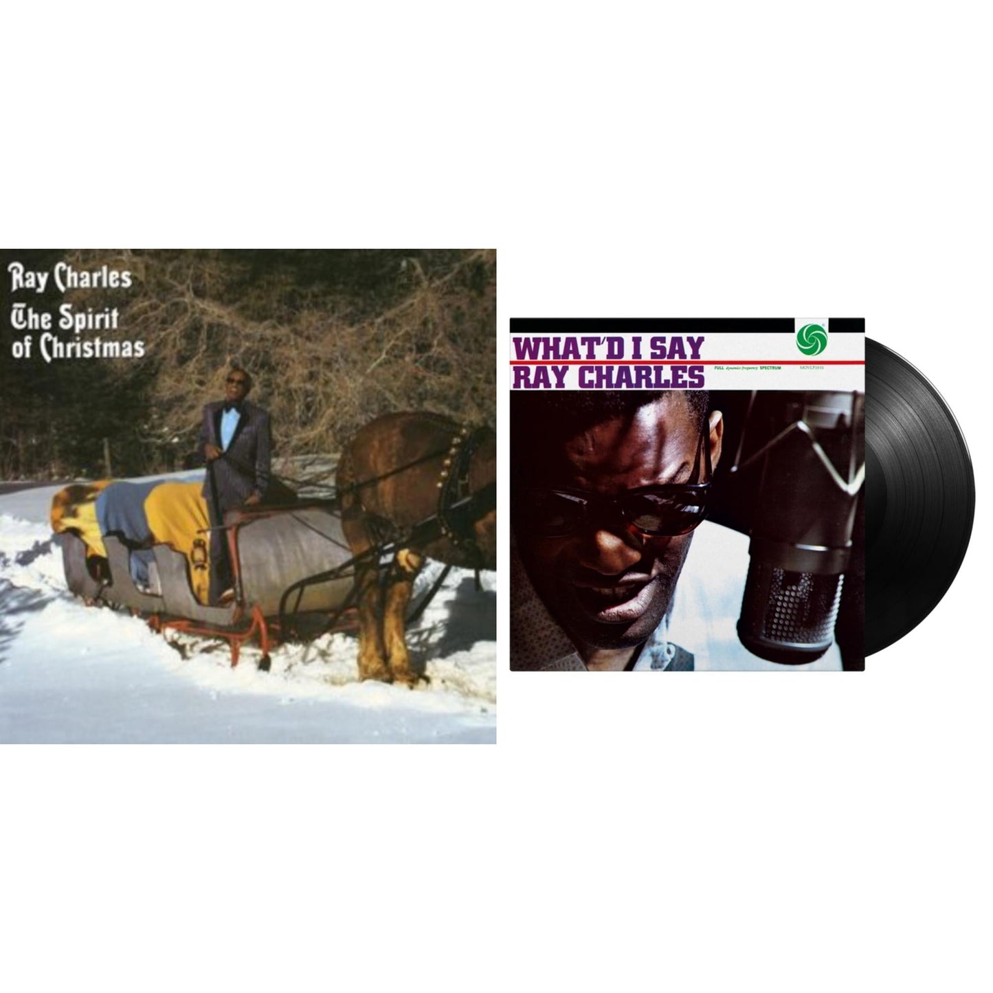 Ray Charles - Spirit Of Christmas & What'd I Say (180G) - LP Vinyl Bundle