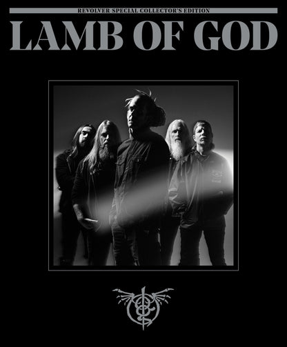 Album cover for Lamb of God featuring a black and white photo of the band members.