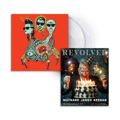 Maynard James Keenan X Revolver Bundle W/ Spring 2024 Issue & Puscifer 'Global Probing, Live From Prescott' 2 LP (Limited Edition – Only 500 Made, Clear W/ White Smoke Vinyl) Vinyl Record