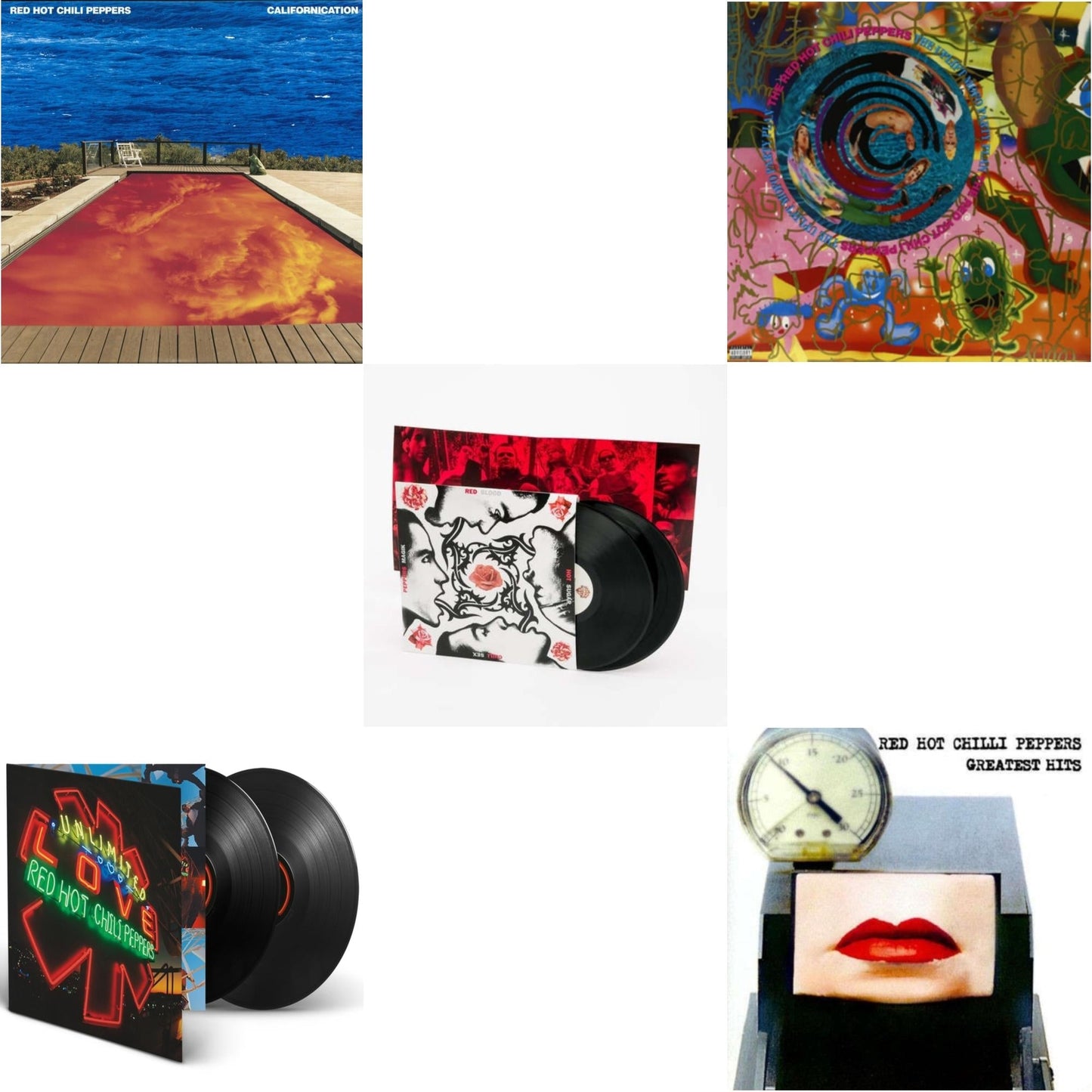 Red Hot Chili Peppers - Californication (2LP/180G) & Greatest Hits (X) & Unlimited Love (Deluxe/2LP) & Blood Sugar Sex Magik & Uplift Mofo Party Plan