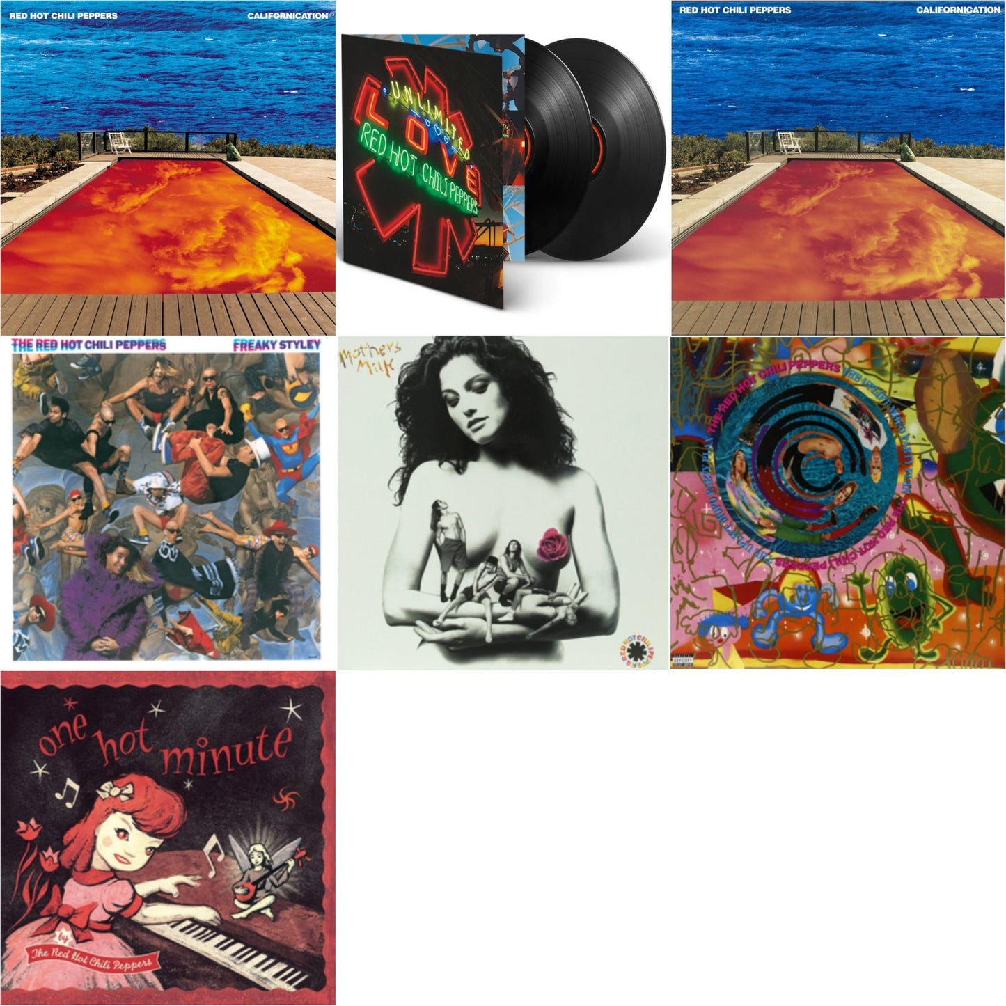 Red Hot Chili Peppers - Californication (2LP/180G) & Californication (2LP/Red & Blue Vinyl) & Unlimited Love (Deluxe/2LP) & One Hot Minute & Freaky Styley & Mother's Milk & Uplift Mofo Party Plan