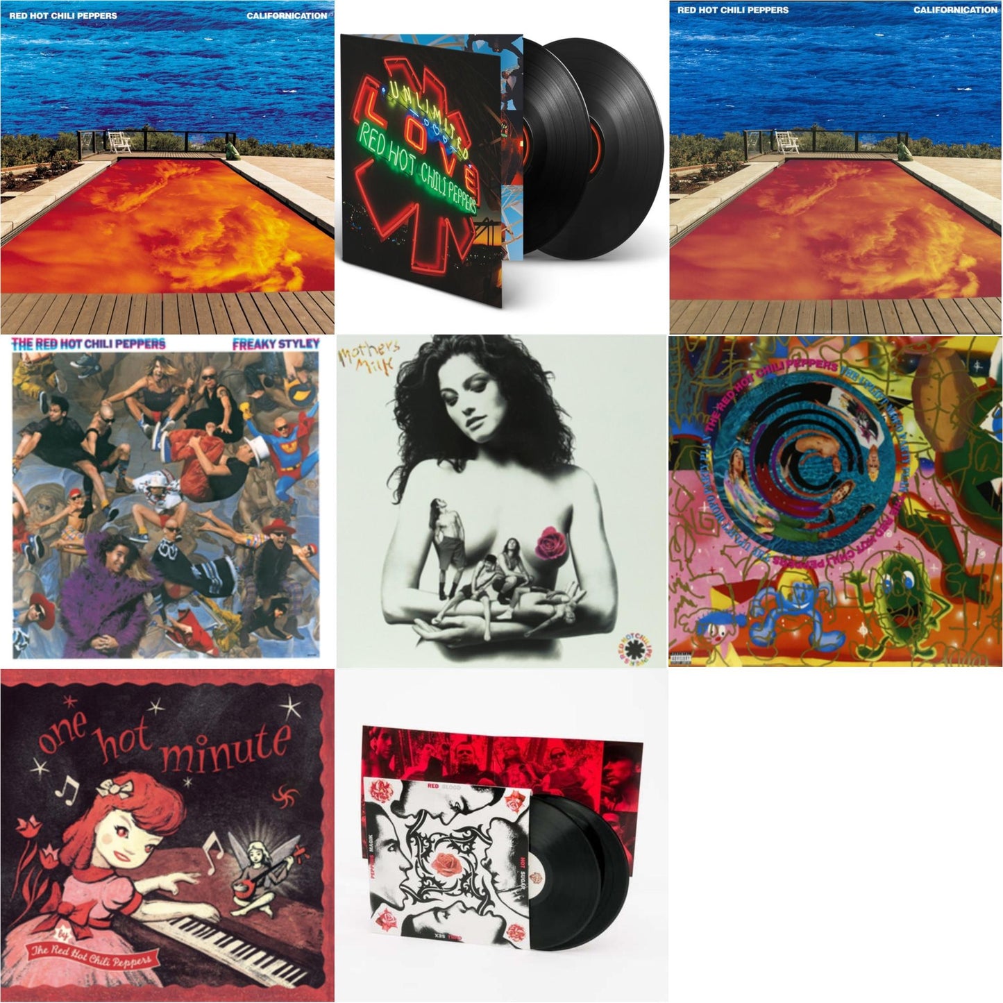 Red Hot Chili Peppers - Californication (2LP/180G) & Californication (2LP/Red & Blue Vinyl) & Unlimited Love (Deluxe/2LP) & One Hot Minute & Blood Sugar Sex Magik & Freaky Styley & Mother's Milk & Uplift Mofo Party Plan