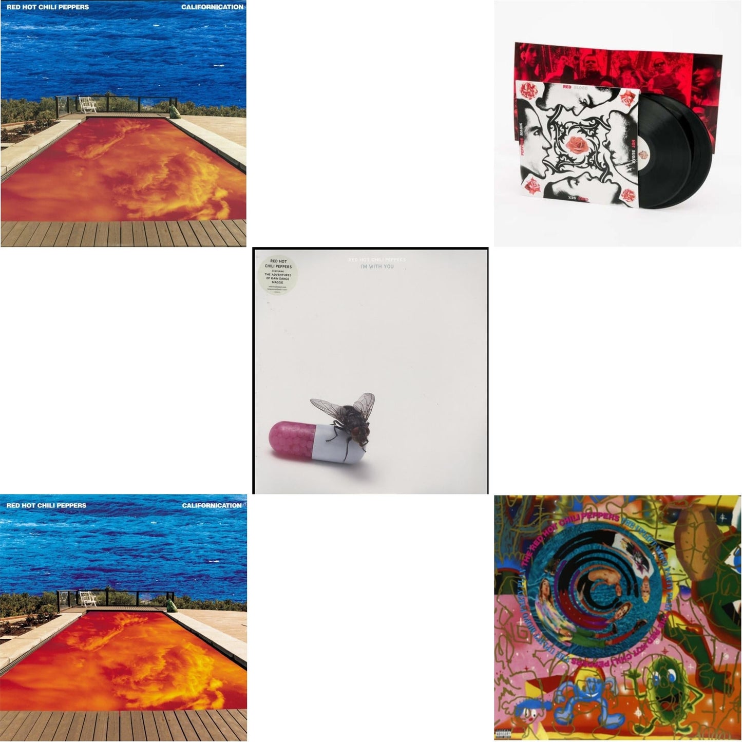 Red Hot Chili Peppers - Californication (2LP/180G) & Californication (2LP/Red & Blue Vinyl) & I'm With You & Blood Sugar Sex Magik & Uplift Mofo Party Plan
