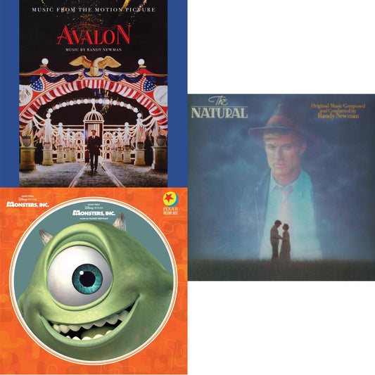Randy Newman - Music From Monsters, Inc. (Picture Disc) & Avalon (Solid Blue & Solid Silver LP Vinyl) & Natural (Aqua Blue LP Vinyl)