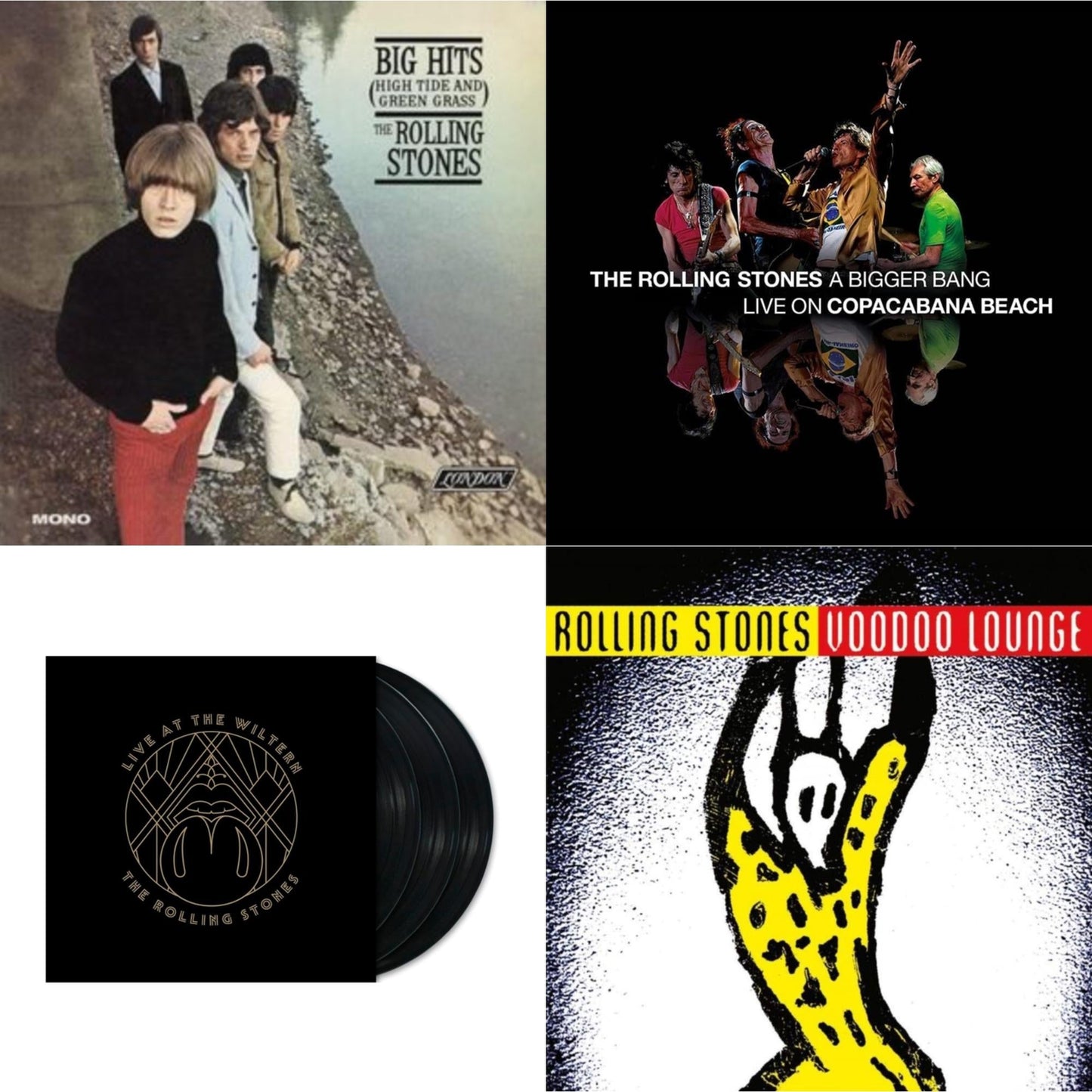 Rolling Stones - Big Hits (High Tide Green Grass LP Vinyl) & Bigger Bang Live On Copacabana Beach (Multi Color Vinyl/3LP) & Live At The Wiltern (3LP) & Voodoo Lounge (30Th Anniversary) (Red/Yellow Vinyl/2LP)