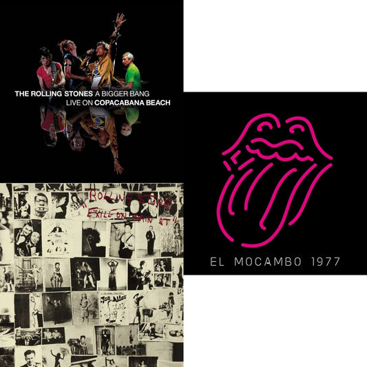 Rolling Stones - Bigger Bang Live On Copacabana Beach (Multi Color Vinyl/3LP) & Live At The El Mocambo (4LP) & Exile On Main Street (2LP)
