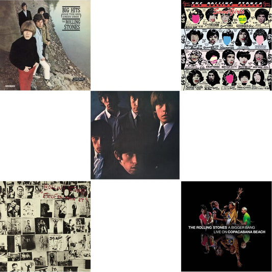 Rolling Stones - Rolling Stones No.2 (180G) & Big Hits (High Tide Green Grass LP Vinyl) & Bigger Bang Live On Copacabana Beach (Multi Color Vinyl/3LP) & Exile On Main Street (2LP) & Some Girls