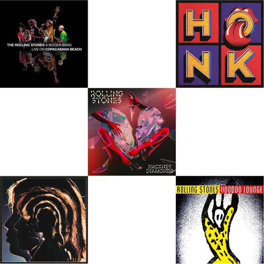 Rolling Stones - Hot Rocks 1964-1971 (2LP) & Bigger Bang Live On Copacabana Beach (Multi Color Vinyl/3LP) & Hackney Diamonds & Voodoo Lounge (30Th Anniversary) (Red/Yellow Vinyl/2LP) & Honk (Translucent Red Vinyl/2LP)