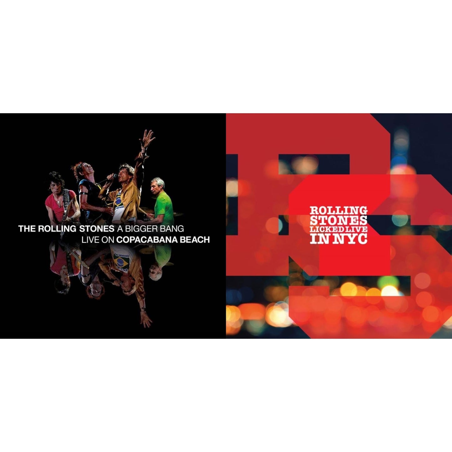 Rolling Stones - Bigger Bang Live On Copacabana Beach (Multi Color Vinyl/3LP) & Licked Live In Nyc (White Vinyl/3LP)