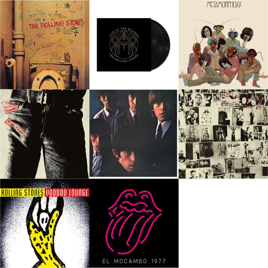 Rolling Stones - Beggars Banquet & Rolling Stones No.2 (180G) & Metamorphosis & Live At The El Mocambo (4LP) & Live At The Wiltern (3LP) & Voodoo Lounge (30Th Anniversary) (Red/Yellow Vinyl/2LP) & Sticky Fingers & Exile On Main Street (2LP)