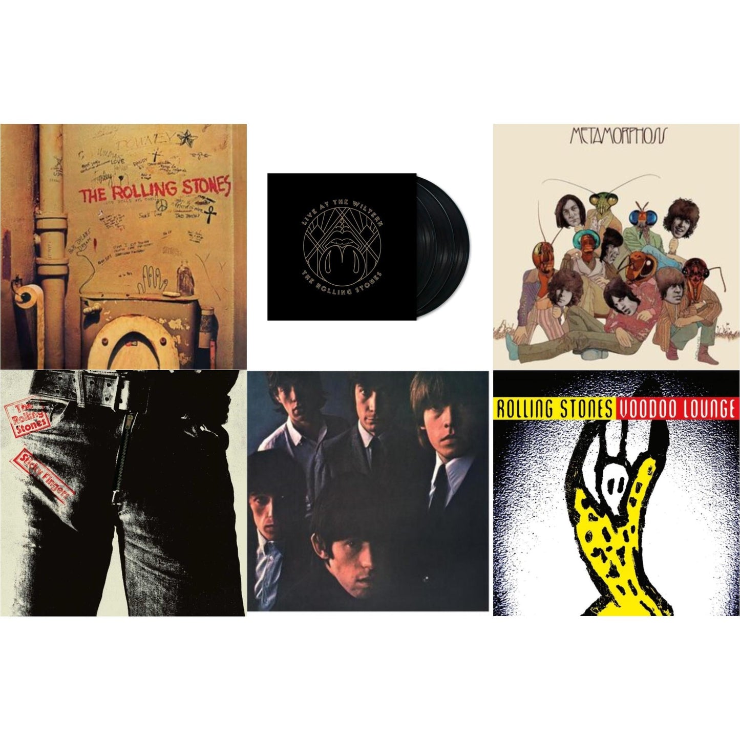 Rolling Stones - Beggars Banquet & Rolling Stones No.2 (180G) & Metamorphosis & Live At The Wiltern (3LP) & Voodoo Lounge (30Th Anniversary) (Red/Yellow Vinyl/2LP) & Sticky Fingers