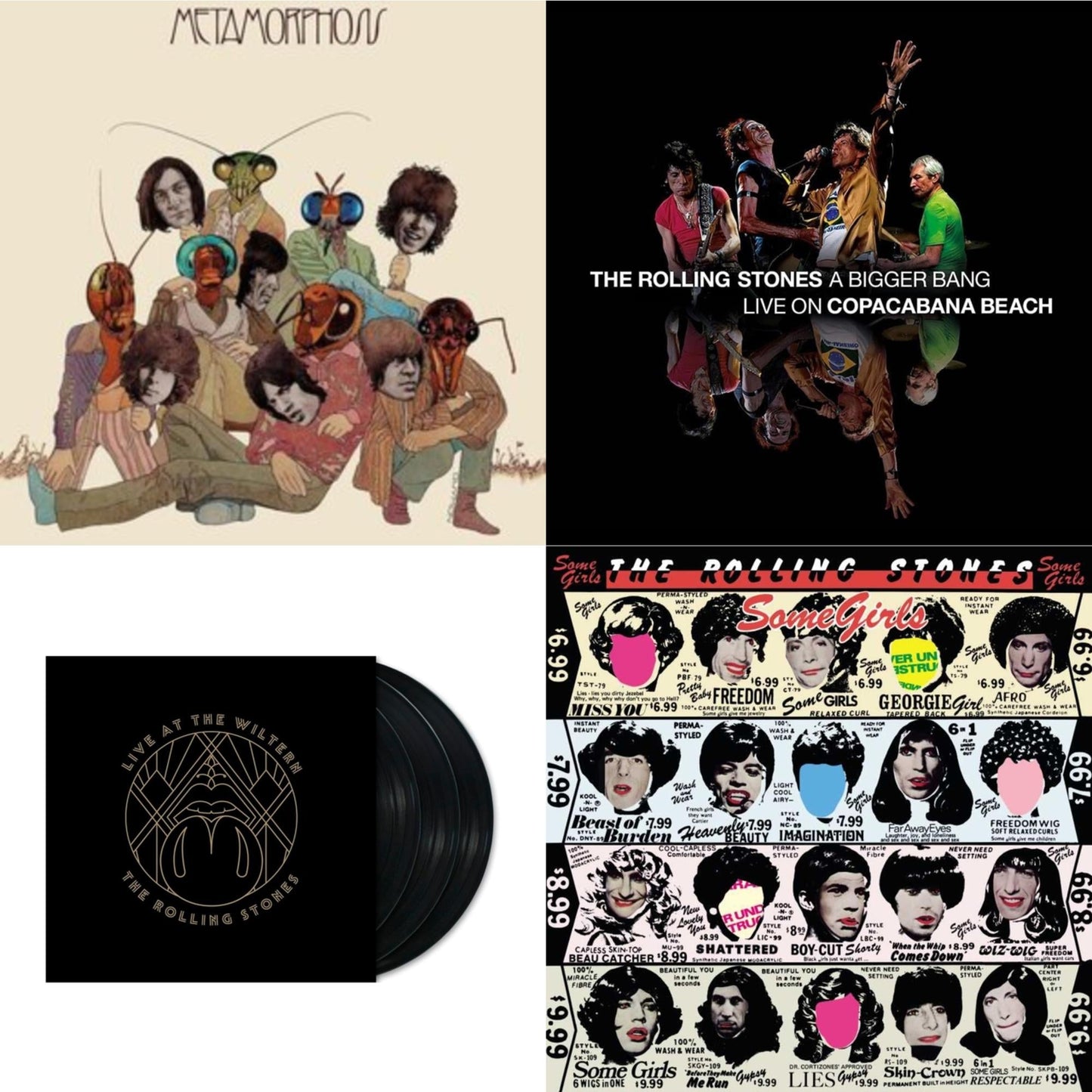 Rolling Stones - Metamorphosis & Bigger Bang Live On Copacabana Beach (Multi Color Vinyl/3LP) & Live At The Wiltern (3LP) & Some Girls