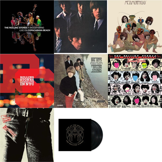 Rolling Stones - Rolling Stones No.2 (180G) & Big Hits (High Tide Green Grass LP Vinyl) & Metamorphosis & Bigger Bang Live On Copacabana Beach (Multi Color Vinyl/3LP) & Licked Live In Nyc (White Vinyl/3LP) & Live At The Wiltern (3LP) & Sticky Fingers