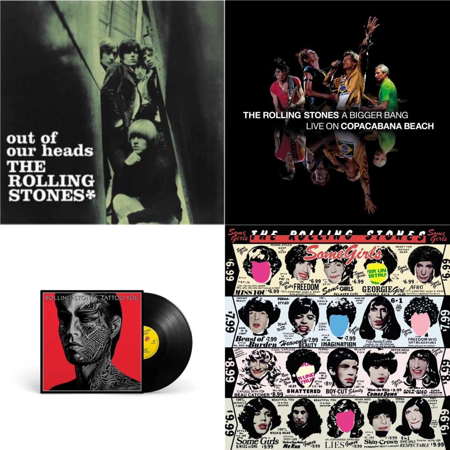 Rolling Stones - Out Of Our Heads (Uk) & Bigger Bang Live On Copacabana Beach (Multi Color Vinyl/3LP) & Tattoo You (2021 Remaster) & Some Girls