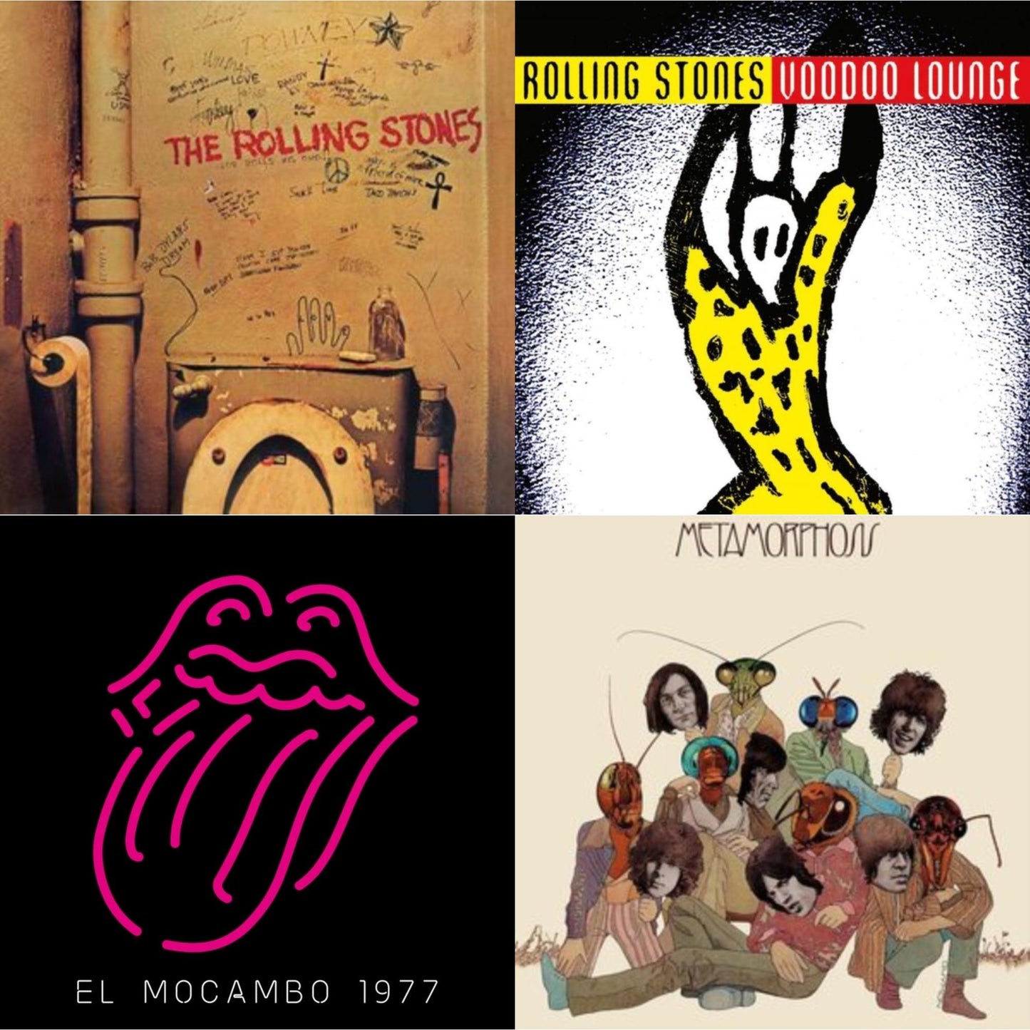 Rolling Stones - Beggars Banquet & Metamorphosis & Live At The El Mocambo (4LP) & Voodoo Lounge (30Th Anniversary) (Red/Yellow Vinyl/2LP)