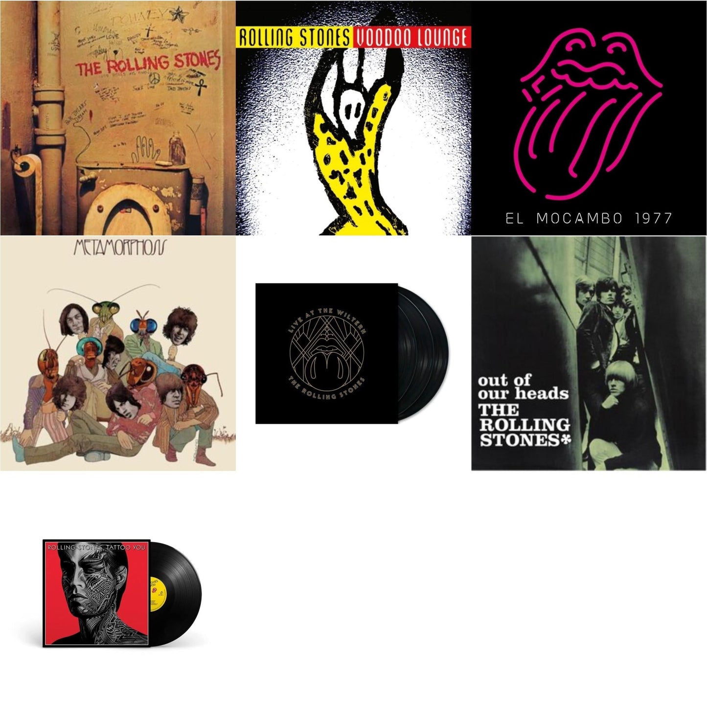 Rolling Stones - Beggars Banquet & Out Of Our Heads (Uk) & Metamorphosis & Tattoo You (2021 Remaster) & Live At The El Mocambo (4LP) & Live At The Wiltern (3LP) & Voodoo Lounge (30Th Anniversary) (Red/Yellow Vinyl/2LP)