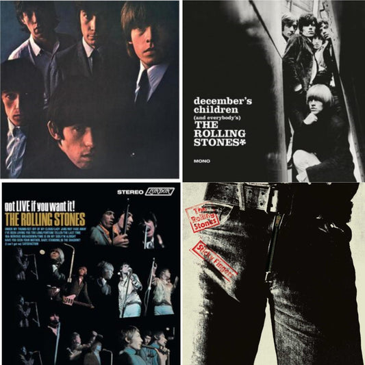 Rolling Stones - Rolling Stones No.2 (180G) & December's Children (& Everybody's) & Got Live If You Want It! & Sticky Fingers - LP Vinyl Bundle
